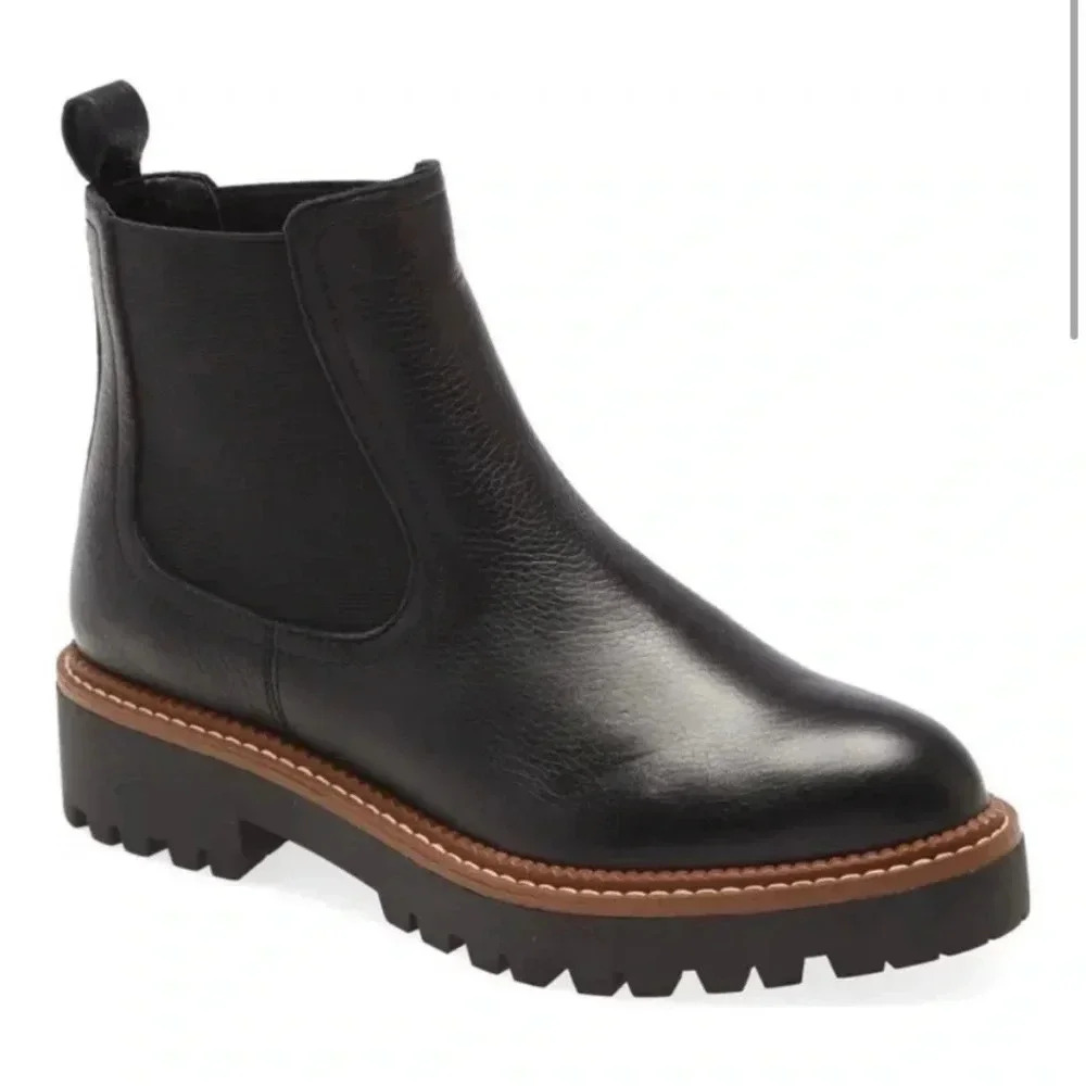 CASLON Miller Water Resistant Chelsea Boot Black Size 13M